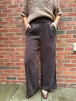 Chocolate Cord Wide Leg Trousers